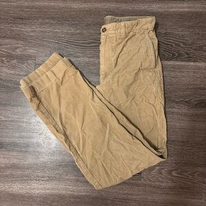 L.L. Bean Corduroy Cotton Pants Beige Classic Fit Flat Front Men 32x34 Casual